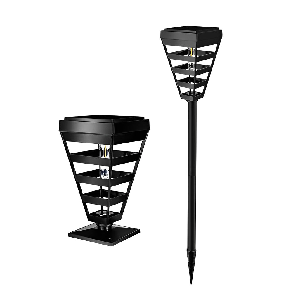 Modern Solar Post Light with Intelligent Dusk-to-Dawn Sensor for Pathways and Gardens