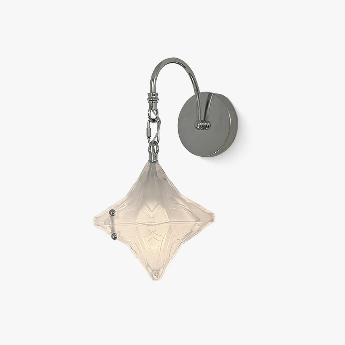 Lyra Star Wall Sconce – Modern Chrome & Glass Wall Light