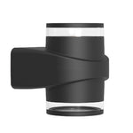 Modern Black Outdoor Wall Light with LED Up and Down Illumination