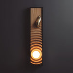 Solano Ripple Wall Sconce – Modern Wood & Brass LED Wall Light