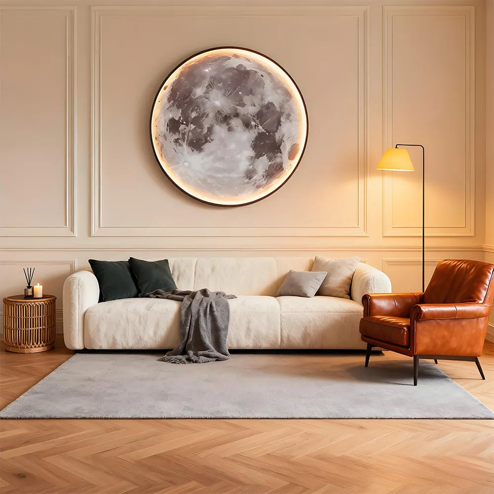 Modern Round Moon Wall Lamp