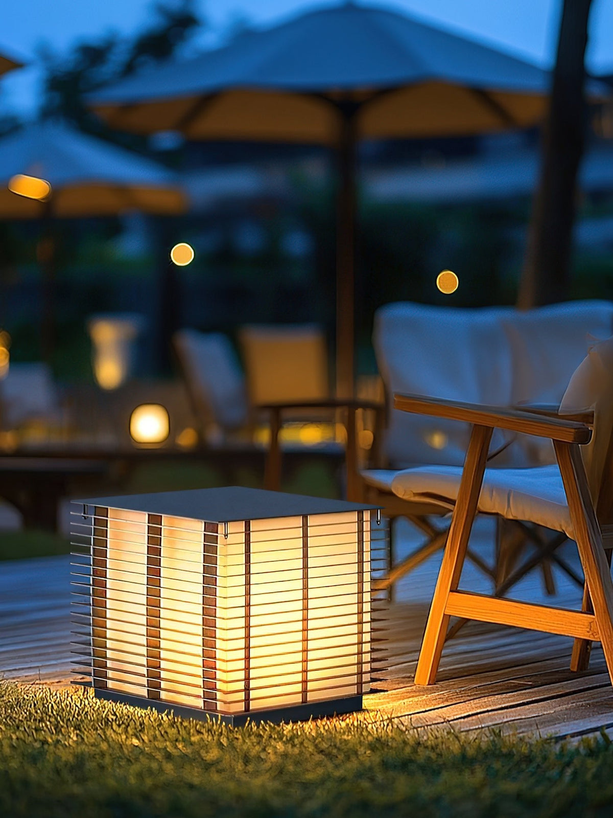 Grid Post Outdoor Light — Weatherproof Matte Black LED Post Lamp