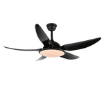 Noctura 48" LED Ceiling Fan Light with Remote – Modern Minimalist Black/White