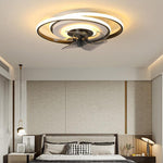 Aurelia Dual-Ring LED Ceiling Fan with Remote Control in Gold or Black