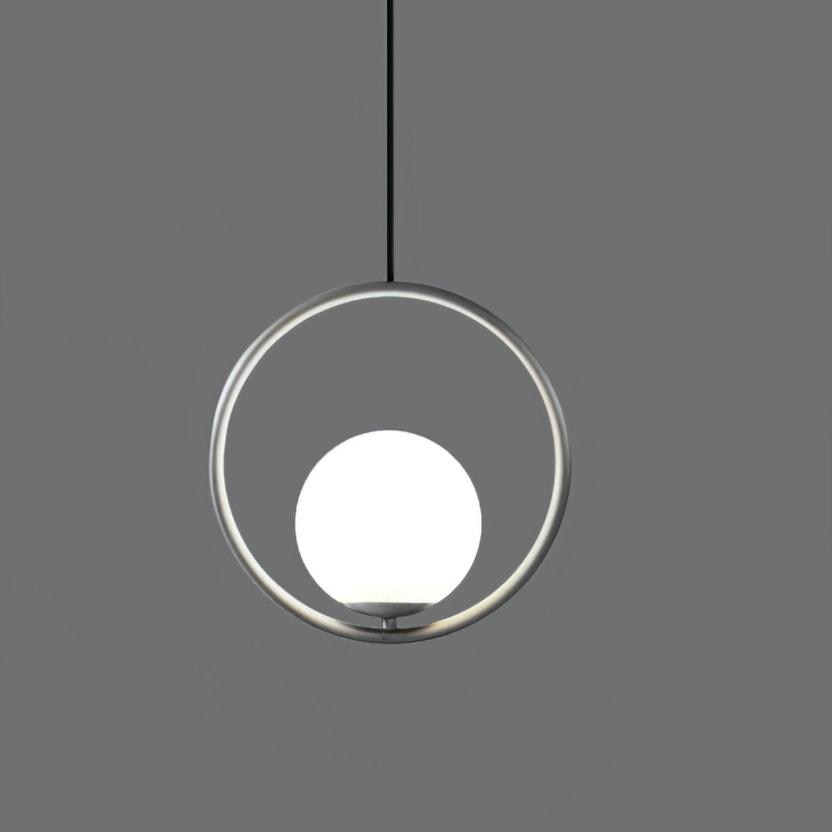 Mila Brass Pendant Swag Light – Hand-Blown Glass & Brass Hanging Lamp