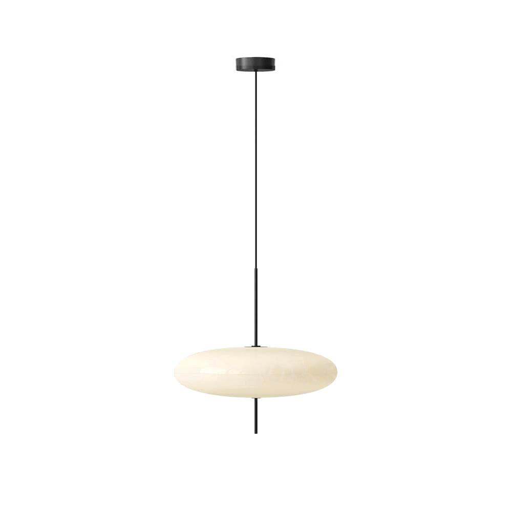 Opal Disc Modern Pendant Light with Opalescent Polymer Shade
