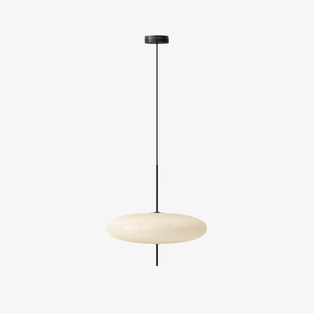 Opal Disc Modern Pendant Light with Opalescent Polymer Shade