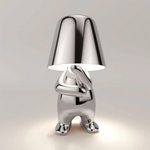 Cute Gold Man Statue Led Table Lamp