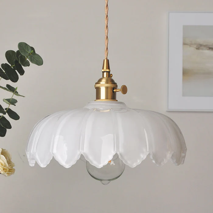 Chic Glass Flower Pendant Lamp