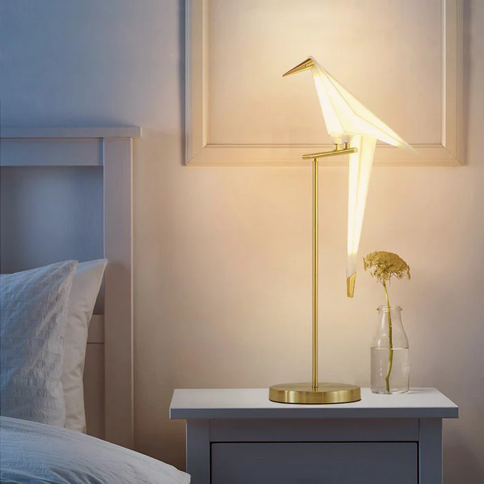 Nordic Paper Crane Origami Bird Desk Lamp