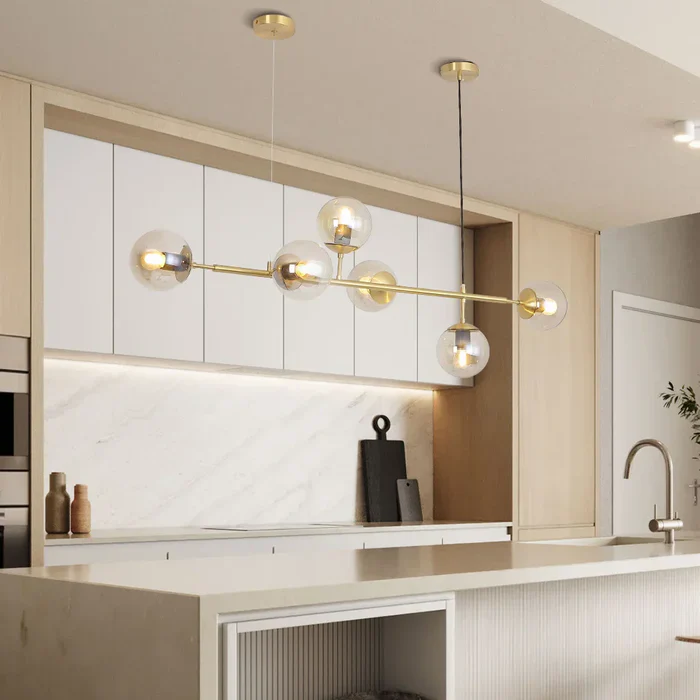 Modern Glass Orb Pendant Light