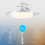 Sleek Flush Mount Ceiling Fan With Led Light