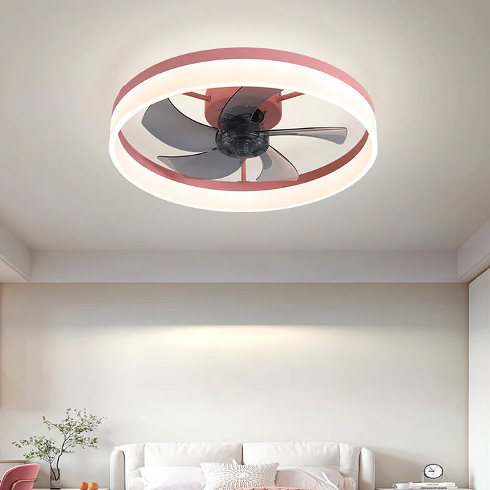 Scandinavian Flush Mount Ceiling Fans With Led Lights