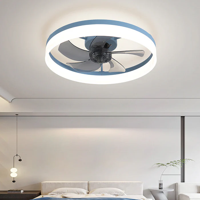 Scandinavian Flush Mount Ceiling Fans With Led Lights
