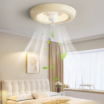 Macaron Simple Stylish Bedroom Ceiling Fan With Led Lights