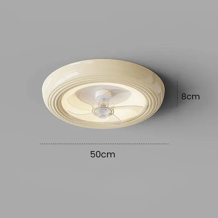 Macaron Simple Stylish Bedroom Ceiling Fan With Led Lights