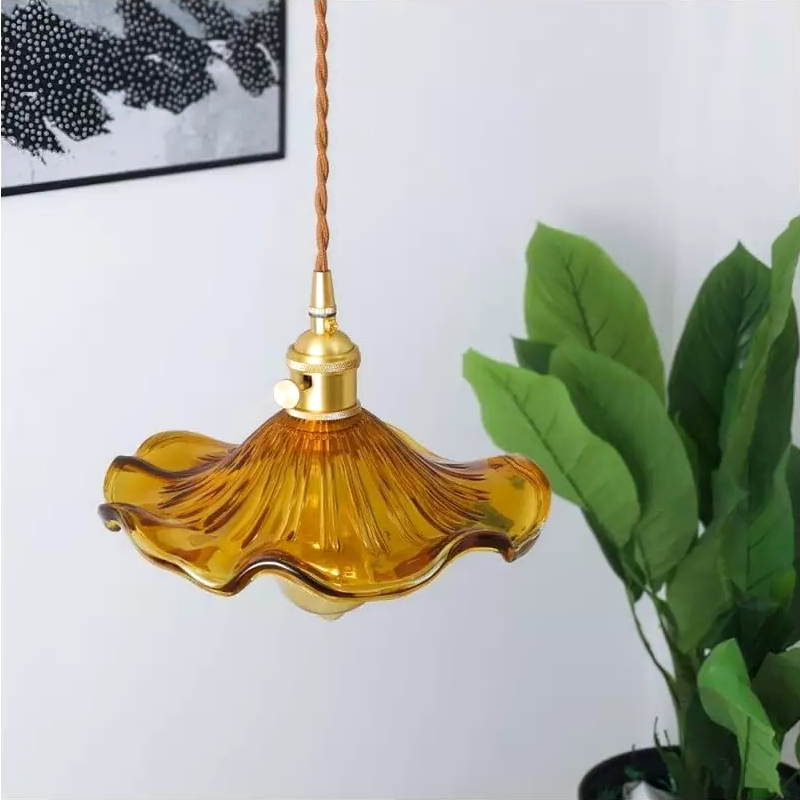 Vintage Hibiscus Pendant Light