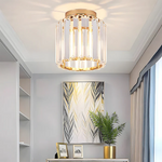 Crystal Glass Nordic Simple New Modern Led Chandelier Lights Living Loft Study Room Aisle Corridor Flats Lamps Indoor Lighting