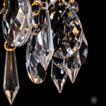 All Copper Retro Light Luxury Crystal Glass Small Pendant Lamp
