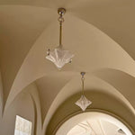 Prismatic Star Pendant Light – Crystal Glass Ceiling Lamp for Dining & Living Spaces