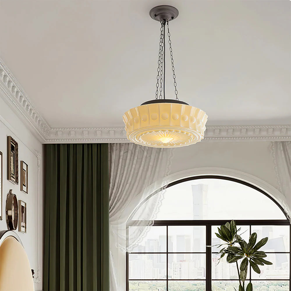 Classic White Round Pendant Lamp