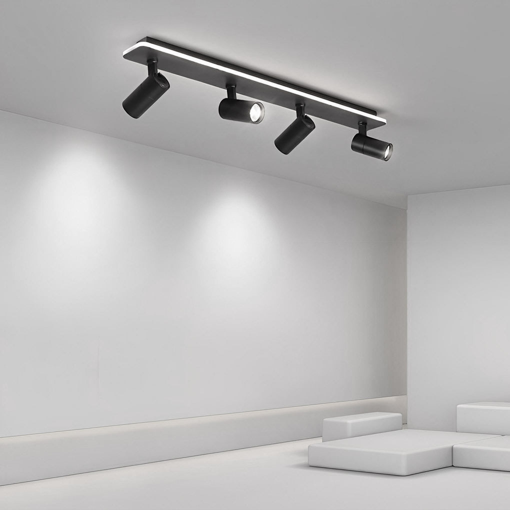 Recessed Adjustable LED Spotlight Fixture, Modern Aluminum Trim