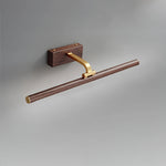 Luxe Brass Walnut Linear Wall Light