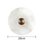Modern Sipmple Round Alabaster Wall Light