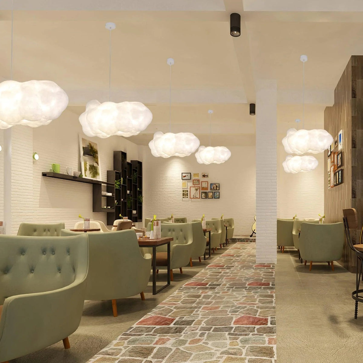 Personalized Restaurant Cloud Shaped Ceiling Lamp