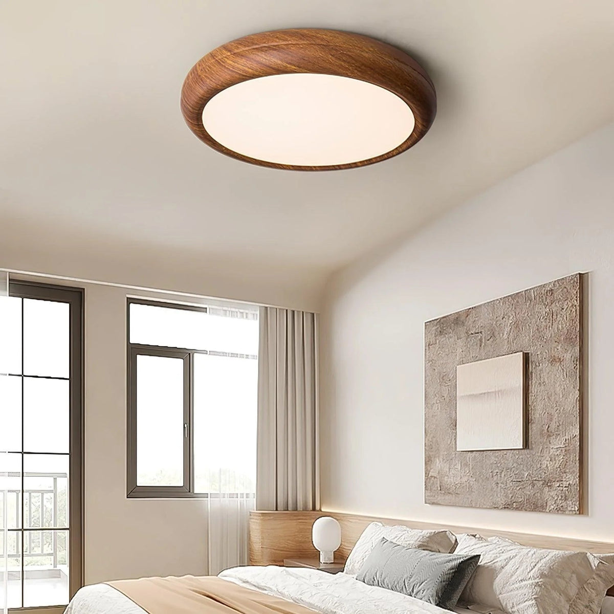 Wooden Veneer Ceiling Light