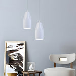 Pleat Box Led Pendant Light 1 Light Black White Aluminum Hanging Lamp
