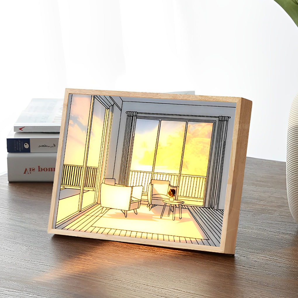 Ins Dimmable Led Painting Night Light Ha090908