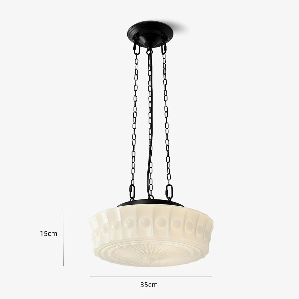 Classic White Round Pendant Lamp