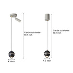 Small Metal Ball 3 Step Dimming Led Modern Pendant Lights With Spotlights