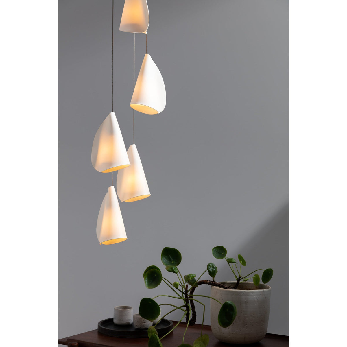Sonora Handcrafted Ceramic Chandelier with LED Illumination