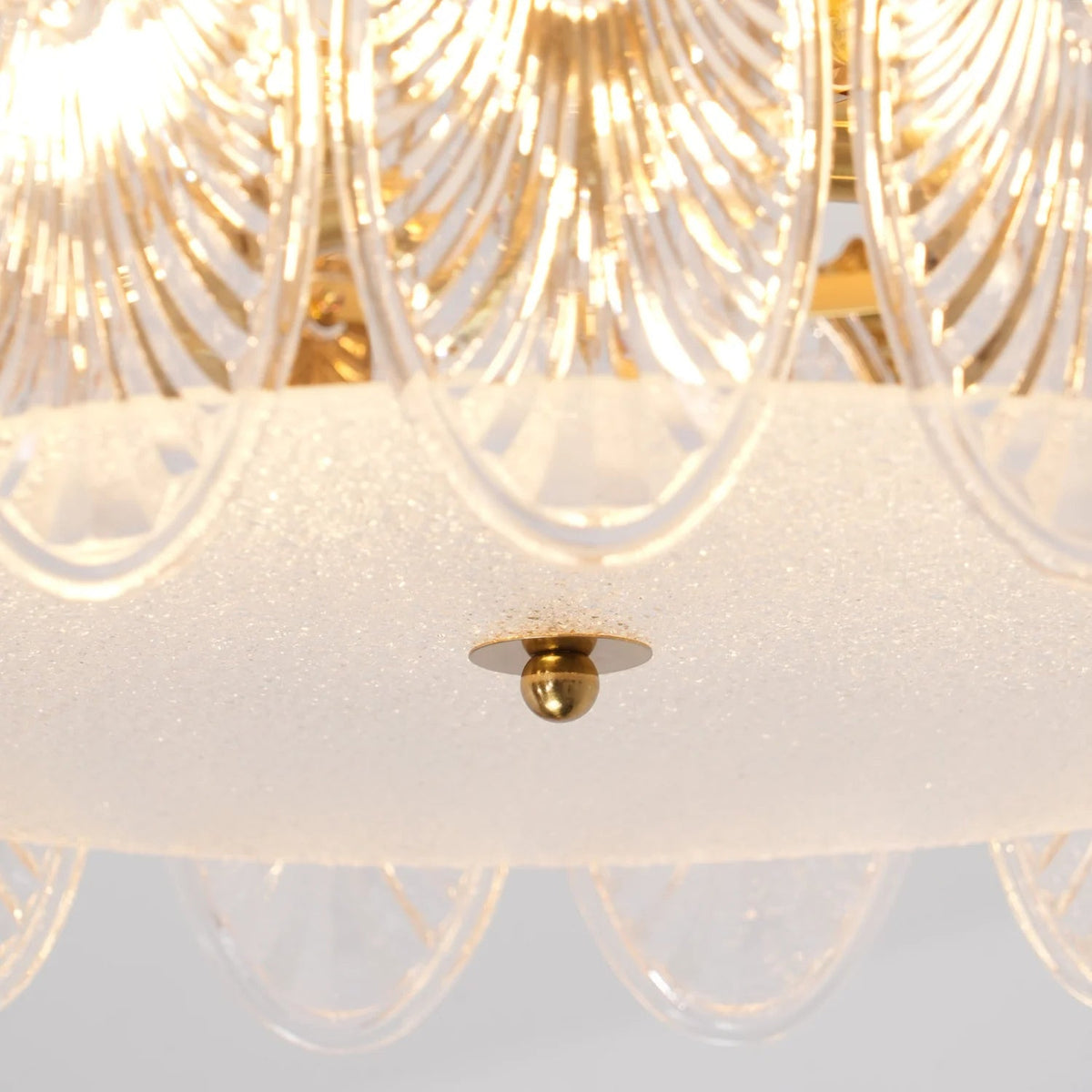 Intricate Round Glass Chandelier