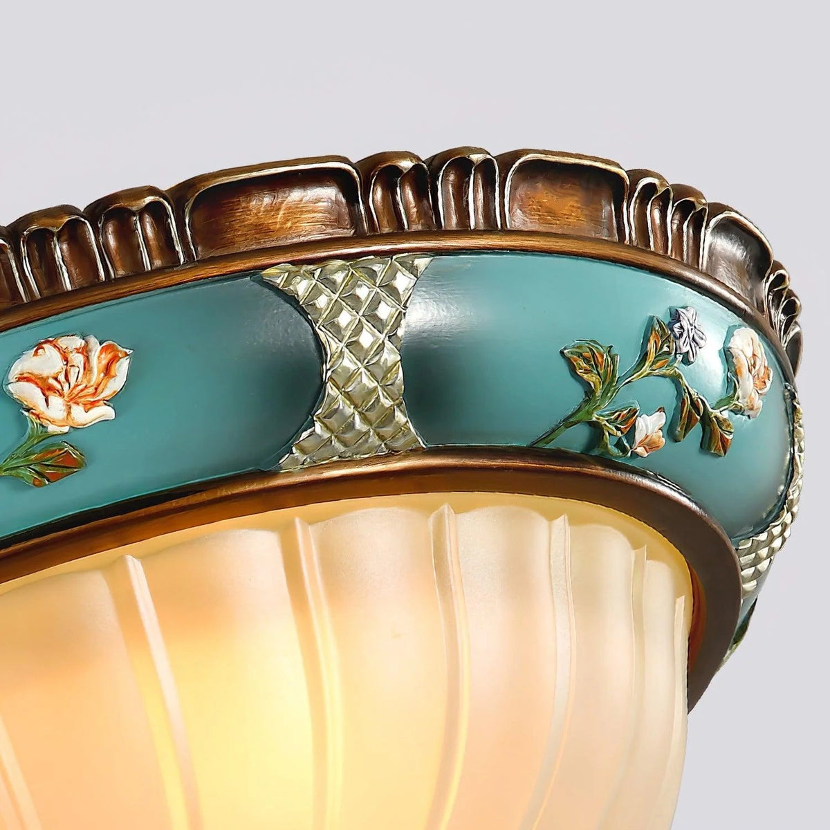 Flower Motif Resin Ceiling Light