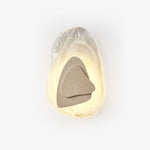 Eira Travertine Wall Sconce with Glass Shade for Modern Interiors
