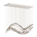 Droplets Sculpture Chandelier – Modern Glass Pendant Light for Dining Room and Living Room