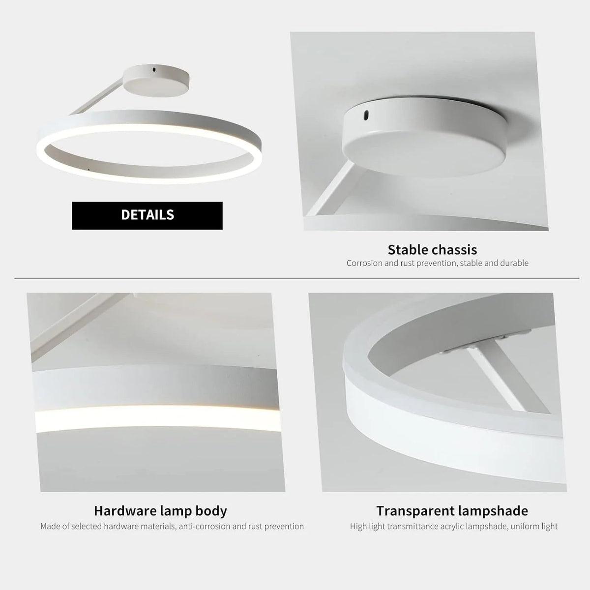 Sleek Round Nordic Ceiling Light