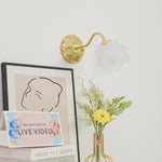 Rosette Brass Wall Lamp