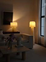 Vellum Sculptural Floor Lamp – Modern Artisan Lighting for Living Room & Bedroom