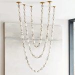 Riviere Glass Chain Chandelier – Modern Linear LED Pendant Light