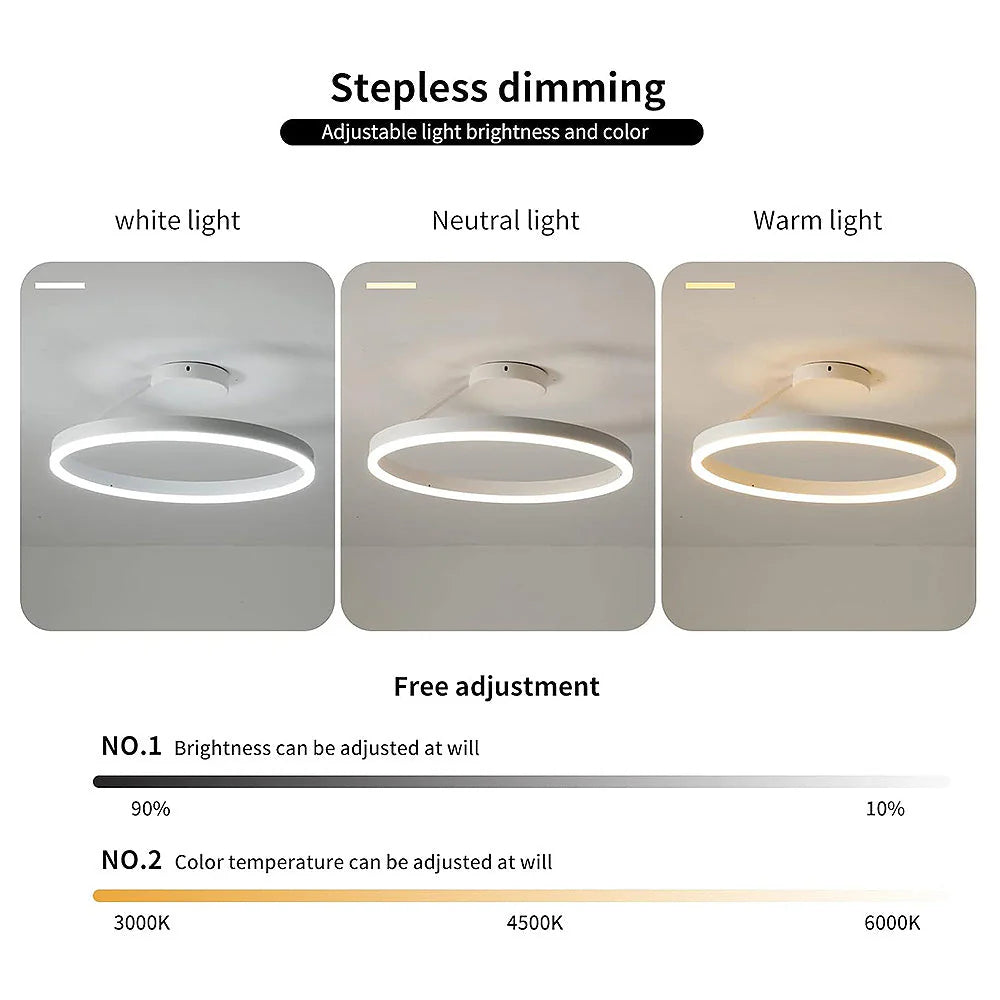 Sleek Round Nordic Ceiling Light