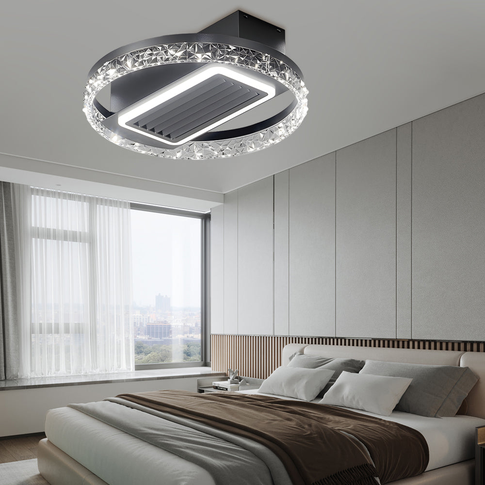 19 7 In Nordic 6 Speeds Bladeless Ceiling Fan With Led Light Remote Control