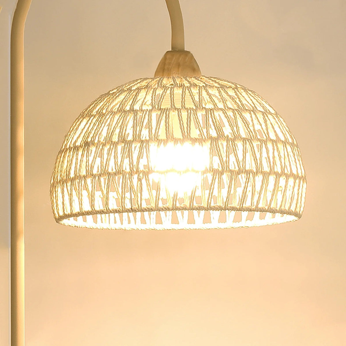 Rattan Bend Floor Lamp
