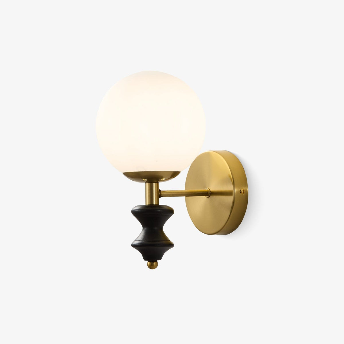 Elodie Globe Wall Sconce — Modern Brass & Glass Wall Light for Bedroom, Living Room
