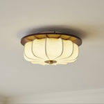 Elowen Flush Mount Ceiling Light with Etched Fabric Shade