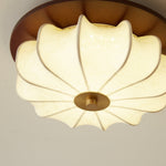 Elowen Flush Mount Ceiling Light with Etched Fabric Shade