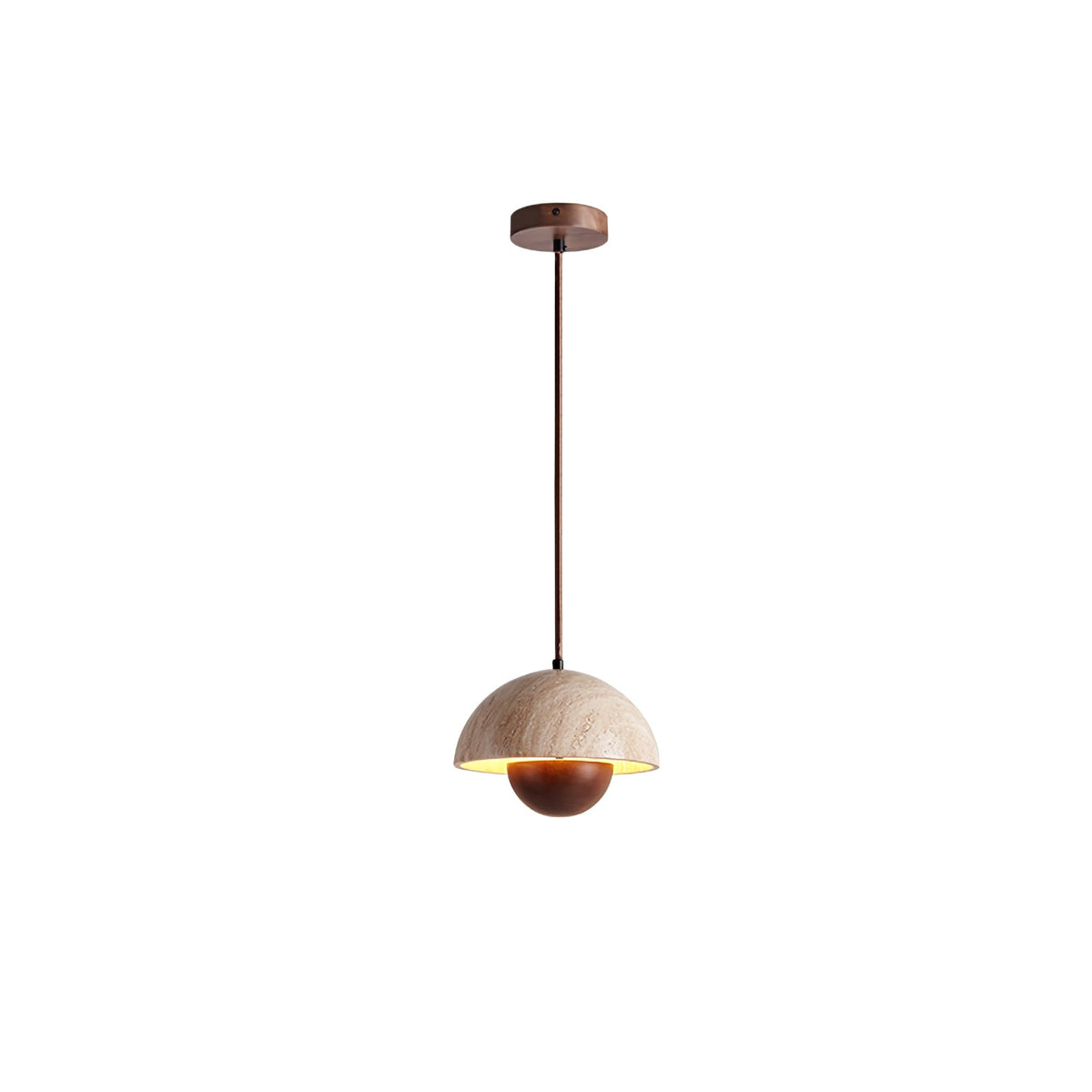 Bud Travertine Pendant Light – Organic Modern LED Ceiling Lamp